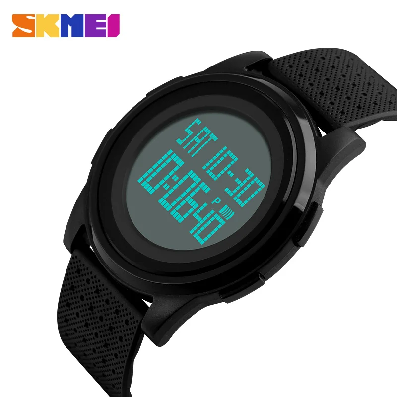 Online Reloj Digital LED SKMEI para hombres y mujeres, relojes delgados deportivos, relojes de pulsera impermeables para hombres y mujeres, reloj femenino, reloj 1206