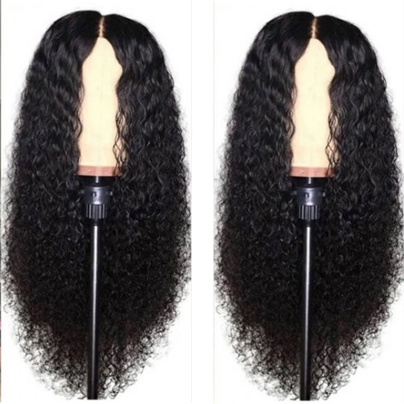 

LUFFYHAIR 180% Density Lace Front Curly Wigs Middle Part Beauty Peruvian Long Remy Hair Lace Front Human Hair Wig