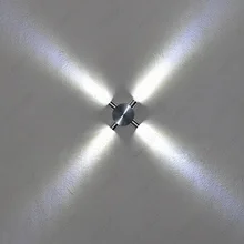 С регулируемой яркостью/не 4 Вт светодиодный настенный светильник лампа с креплением звезда лампа комнатный, прикрыльцовый Спальня Холл ресторана магазин отеля в серебряном корпусе