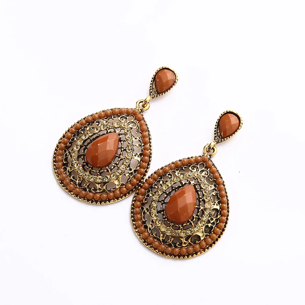 

Women Bohemian Style Colorful Handmade Water Drop Stud Earring