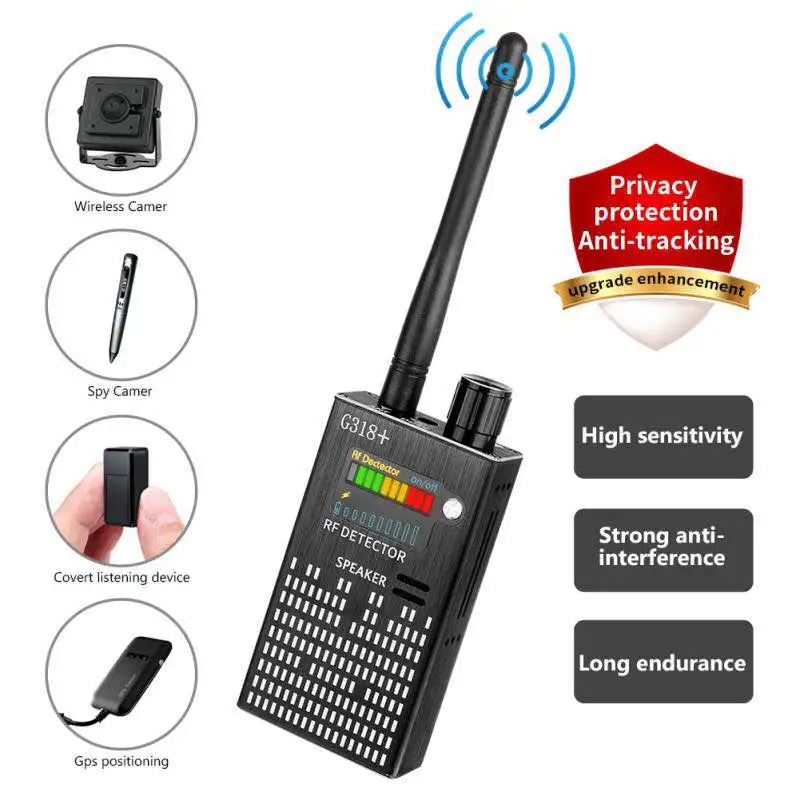 

G318+ Anti-spy Bug GPS Camera RF Signal Detector Set [2018 latest upgrade],