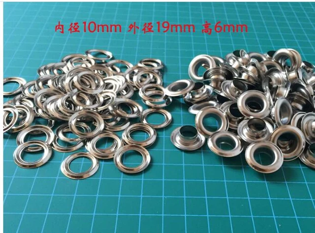 Aluminium eyelets and grommets for banners 10 12 or 17 mm