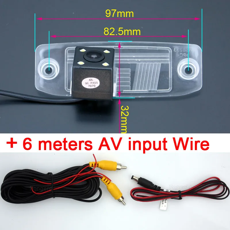 Автомобильная камера заднего вида для hyundai Kia Sportage R Carens Borrego Sorento Opirus Mohave K3 Ceed Mohave - Название цвета: with wire