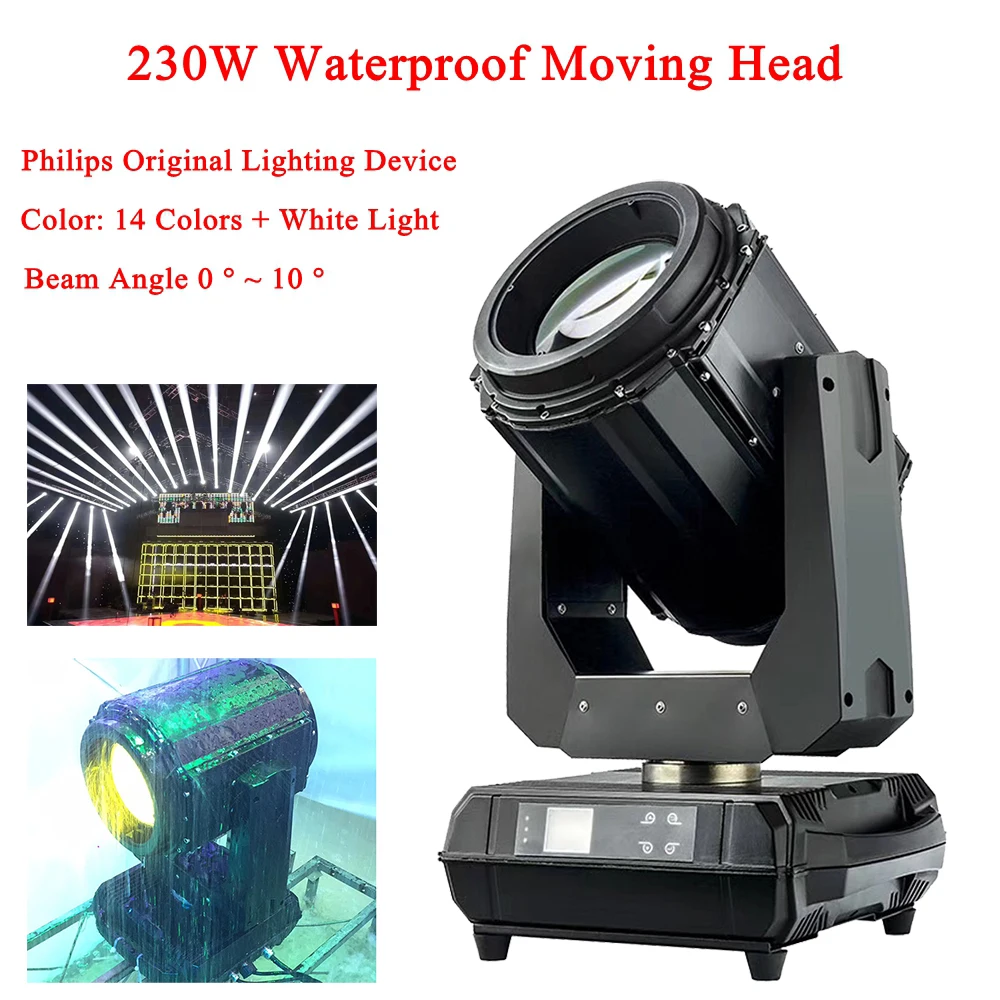 

2020 New Waterproof 230W 7R Outdoor Beam Moving Head Light Super Beam 350 Beam 7R DMX Moving Head Disco DJ Party Stage Lights