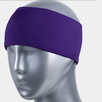 9 см Широкий Sweatband дышащие спортивные повязки для волос чистый цвет головная повязка высокой эластичности, для бега фитнес тренажерный зал Йога повязка для волос для мужчин и женщин - Цвет: Sweatband-PUR