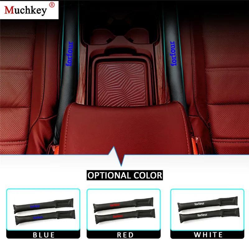 

For Smart Forfour Forspeed Car Filler Spacer Pad Seat Gap Padding Plug Decoration Leak-Proof Slot Plug Stopper Leather 2PCS