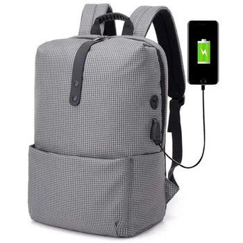 

Man Backpack Women Backpack Plaid Male Female Backpacks High Quality USB Bags Large Capacity Laptop Bag mochila