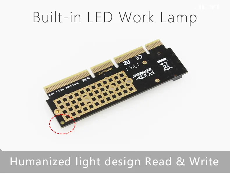 JEYI MX16-1U M.2 NVMe SSD NGFF для PCI-E 3,0X4X8X16 адаптер M ключ интерфейсная карта Suppor PCI Express 2280 Размер m.2 полная скорость