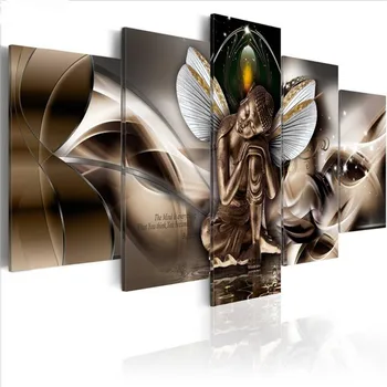 

5PCS/Set diy 5d diamond painting Abstract Building Flowers Buddha mosaic picture of rhinestone decoration diamond embroidery kit