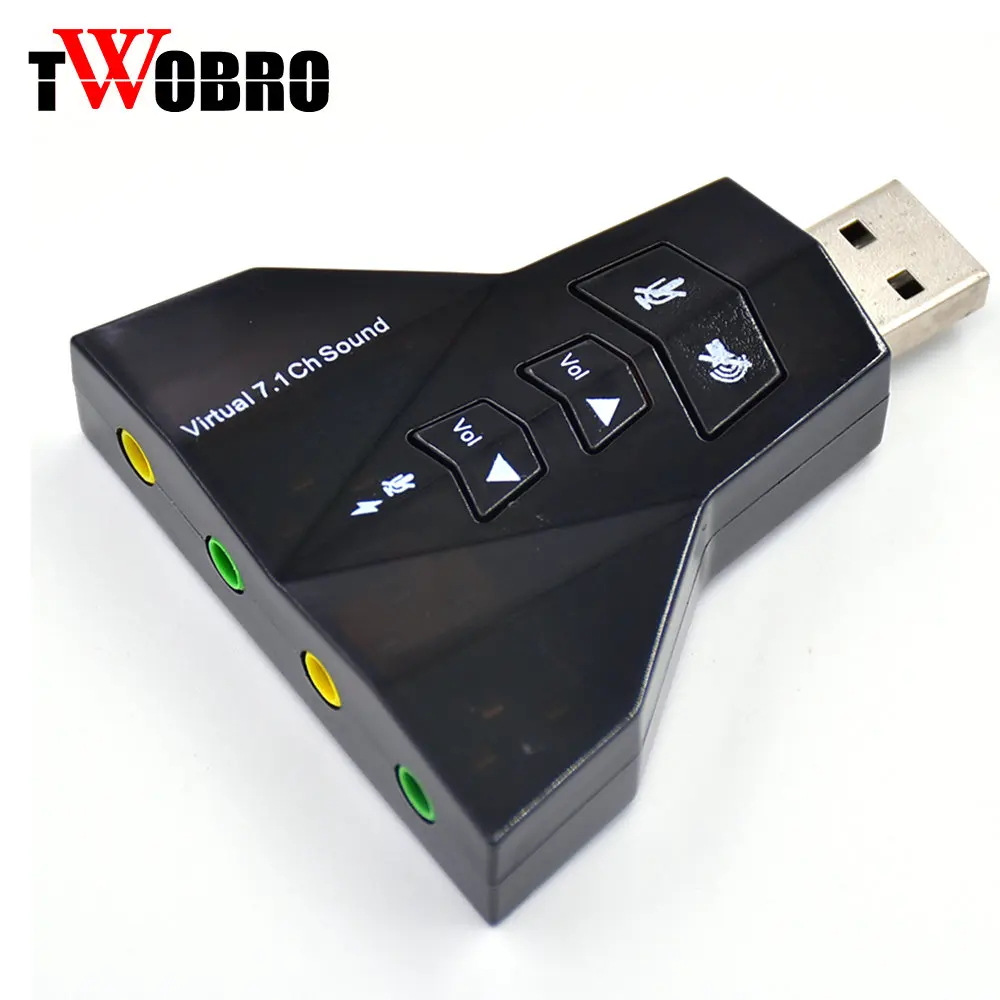 Внешняя 3D USB Аудио Звуковая карта адаптер Виртуальный 7 1 каналов гарнитура 3 5 мм