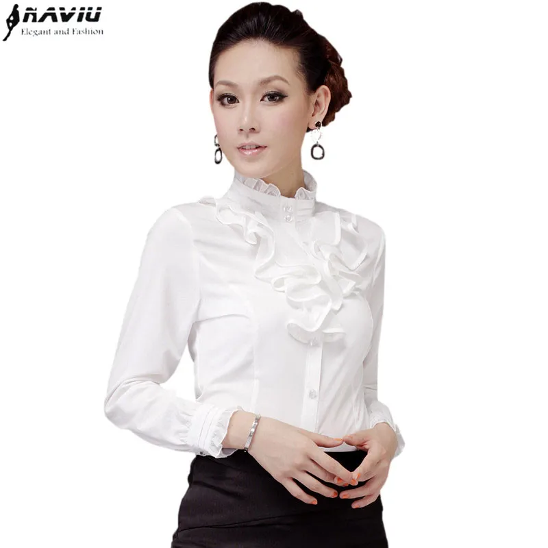 Popular Blouse Ruffle Collar-Buy Cheap Blouse Ruffle