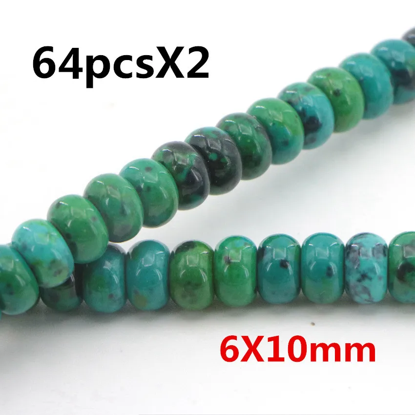 2 High Quality 4-12mm Dark green semi-precious Abacus Phoenix stone loose beads for DIY Fashion charms  (17)