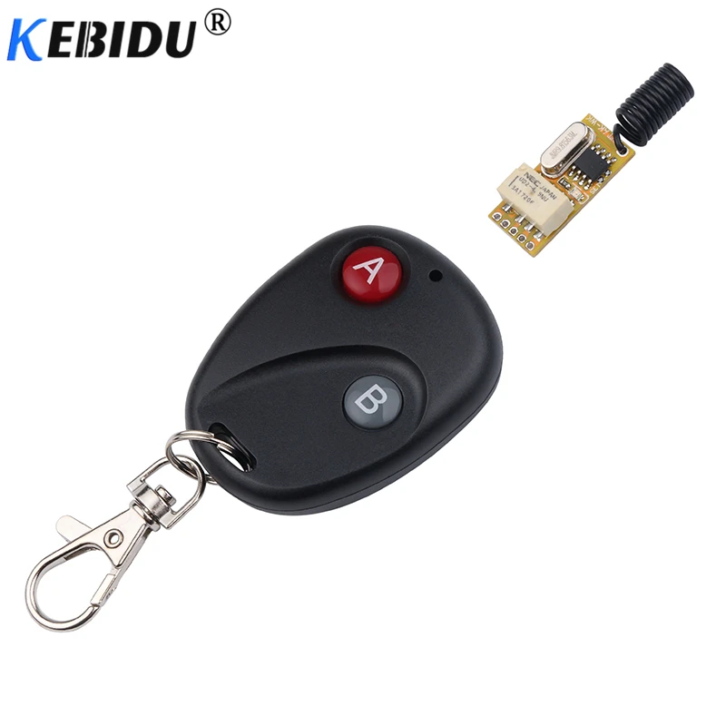 

kebidu 3.5-12V Relay Receiver Wireless Switch Remote Control Power LED Lamp Controller Momentary 433Mhz Micro Receiver for Home