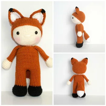 

armigurumi crochet rattle toys fox model number koi09