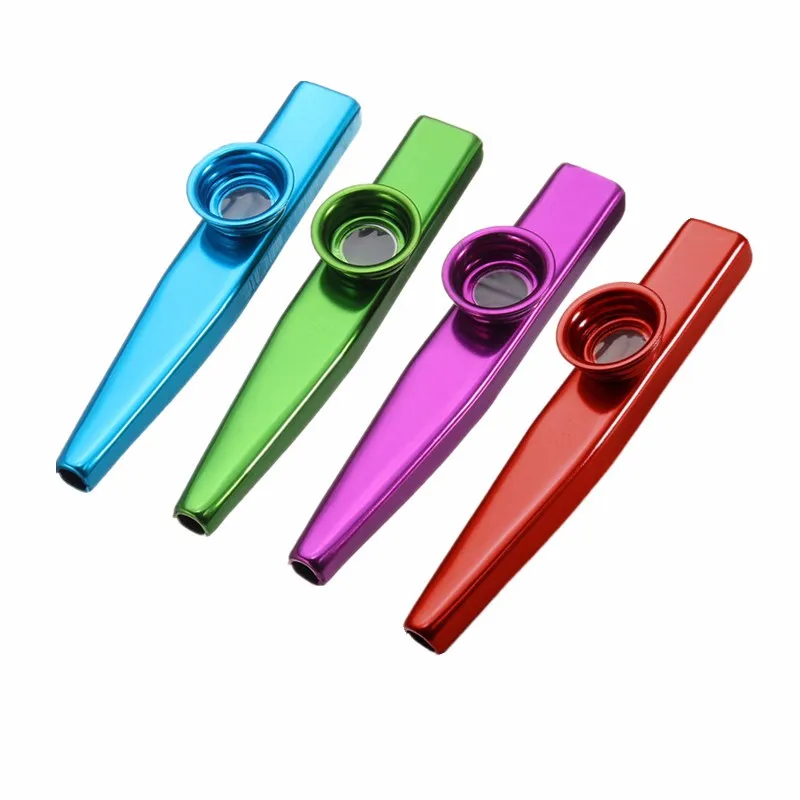 Простой дизайн легкий kazoo алюминиевый сплав металл для гитара музыкальный инструмент для любителей музыки 4 цвета опционально