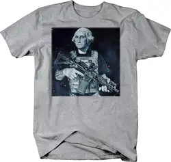 2019 Горячая Распродажа Мода Джордж Вашингтон 1776 Конституции нра винтовка забавные футболка