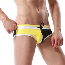 Мужская одежда для плавания, бикини, купальный костюм для геев, Лоскутная одежда для плавания, Мужская одежда для плавания, пляжные шорты, шорты для плавания, трусы с низкой посадкой