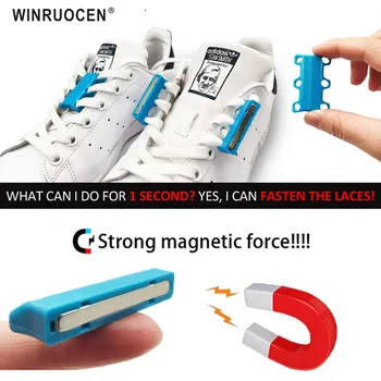 

WINRUOCEN 6 Colour Fashion Novelty Magnetic Shoelace Buckles Casual Sneaker Decorations Shoelaces No Tie Lazy Lazy Lacet