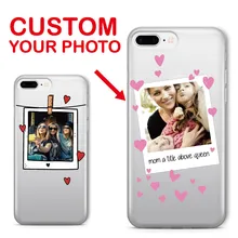 Marco de fotos personalizado amante texto divertido suave claro teléfono carcasa para iPhone 6 6S XR XS Max 7 7Plus 8 8Plus X 11 Pro Max