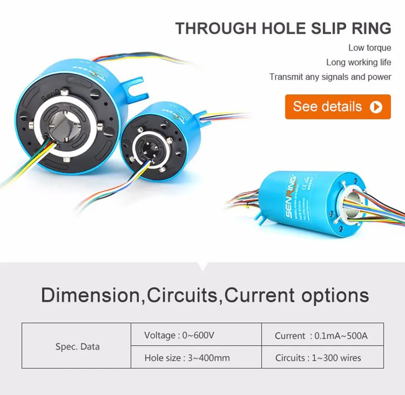 Through bore slip ring