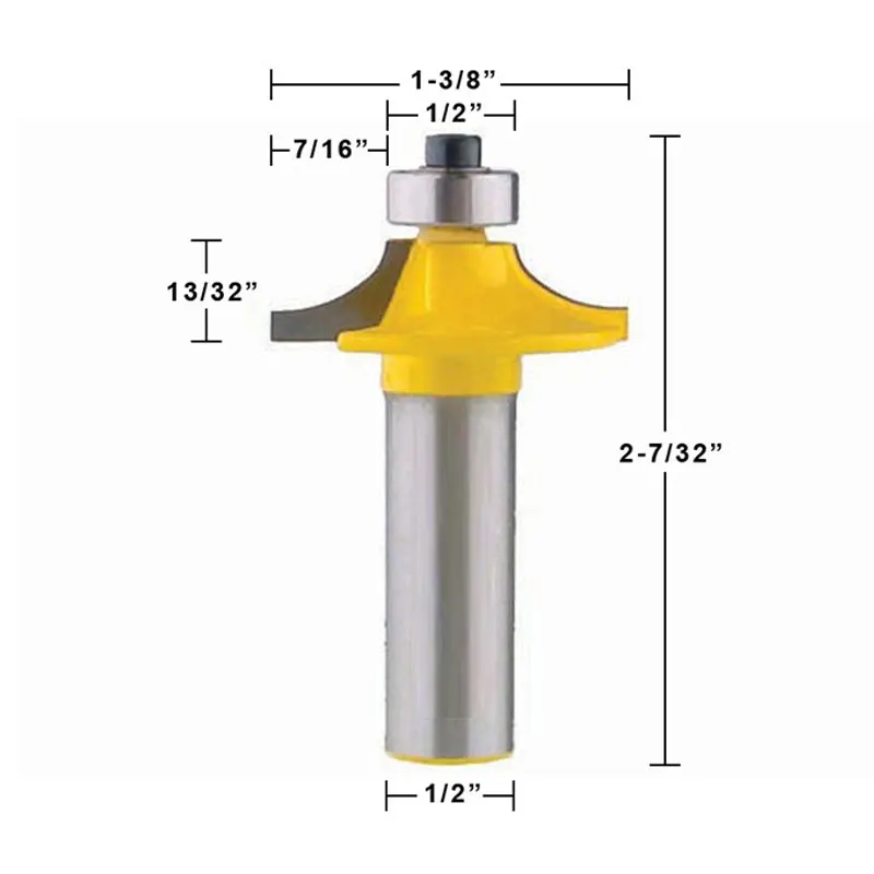 1 قطع المصغرة الجدول حافة راوتر بت-صغيرة 1/2 \