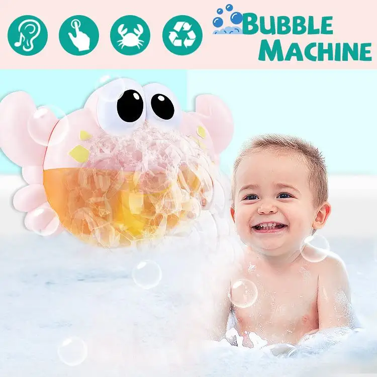 Забавная музыка Краб пузырьковый воздуходувка машина Электрический автоматический Краб устройство для мыльных пузырей Детская ванна открытый игрушки Ванная комната игрушки рождественские подарки