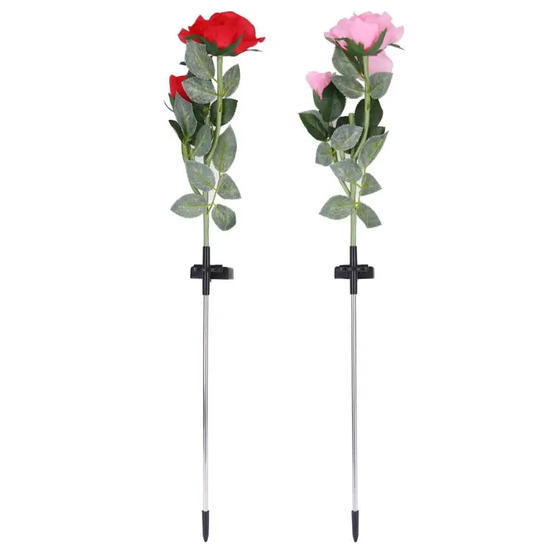 

2 LED waterproof solar rose romantic romantic lantern Christmas lights new year Christmas decoration home courtyard lights