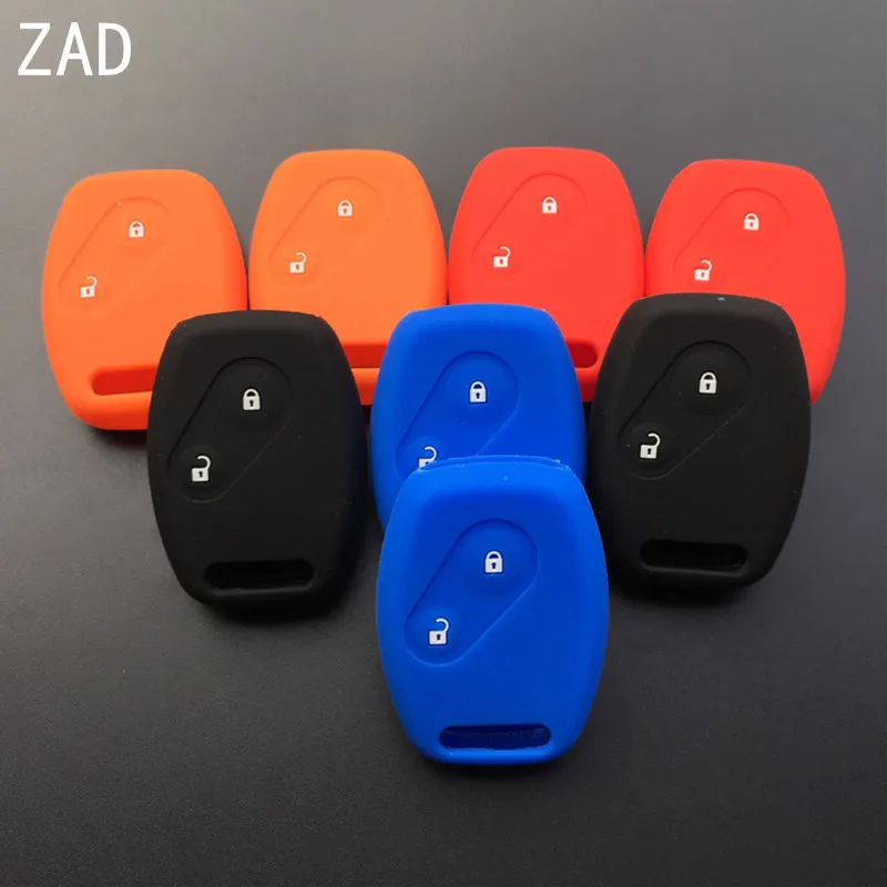 

ZAD Silicone 2 Buttons car key cover case shell For Honda CRV Accord CR-V Civic Fit Freed StepWGN 2008-2012 Models Remote Key