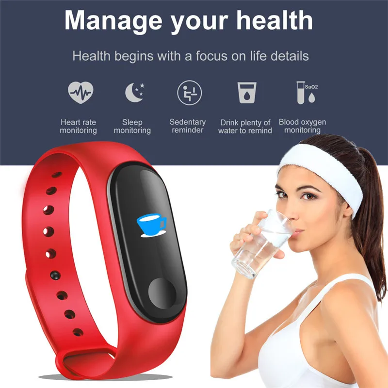 LIGE New Ip67 Waterproof Smart Bracelet LED Color Screen Swimming Calorie Heart Rate Blood Pressure - 32982808042