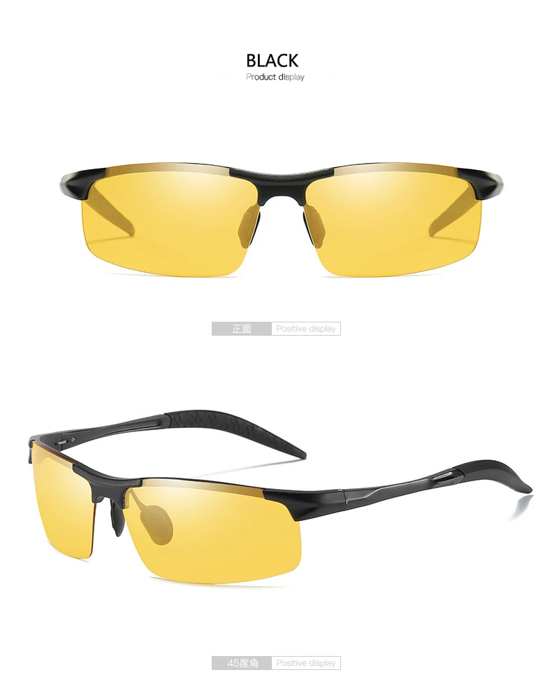 VCKA алюминиевые HD фотохромные поляризованные солнцезащитные очки мужские очки ночного видения цветные солнцезащитные очки UV400 очки