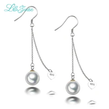 

S925 Silver Round Seashell pearl Elegant and Graceful Drop Earring