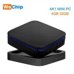 Wechip Mini PC Windows 10 2,4 Ghz/5 ГГц двойной WI-FI BT 4,0 1000 м Intel Apollo Lake Celeron J3455 4 GB 32 GB AK1 Win10 4 K Media Player