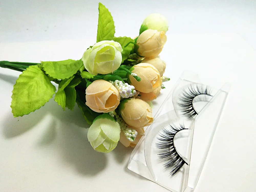 

1Pair/lot Eyelashes 3D Mink Eyelashes Crossing Mink Lashes Hand Made Eye Lashes New Package