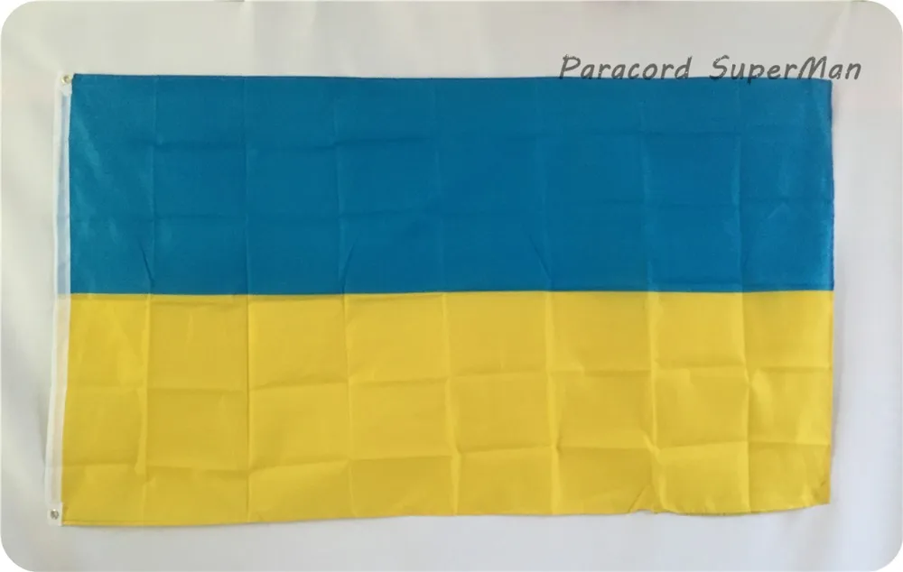 10PCS/lot UKR banner 3ft x 5ft Hanging Flag Polyester Ukraine National
