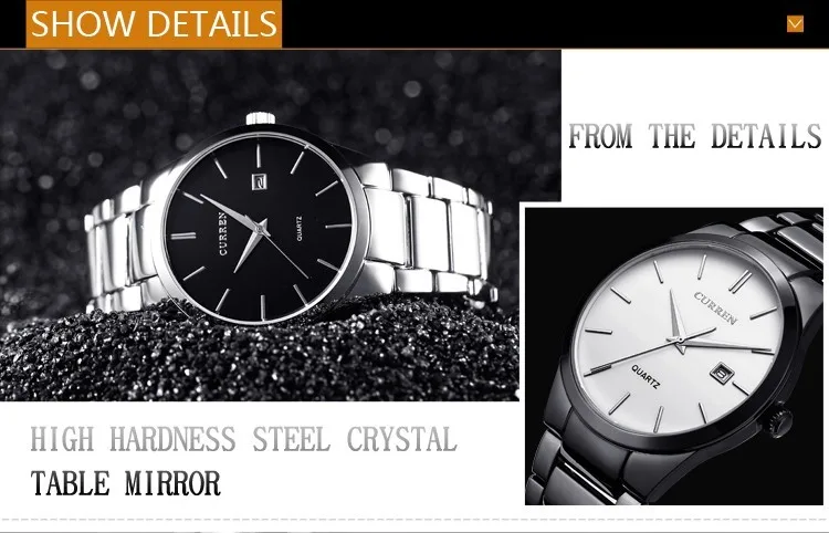 Топ люксовый бренд CURREN Мужские полностью из нержавеющей стали деловые часы Мужские кварцевые часы с датой мужские наручные часы relogio masculino