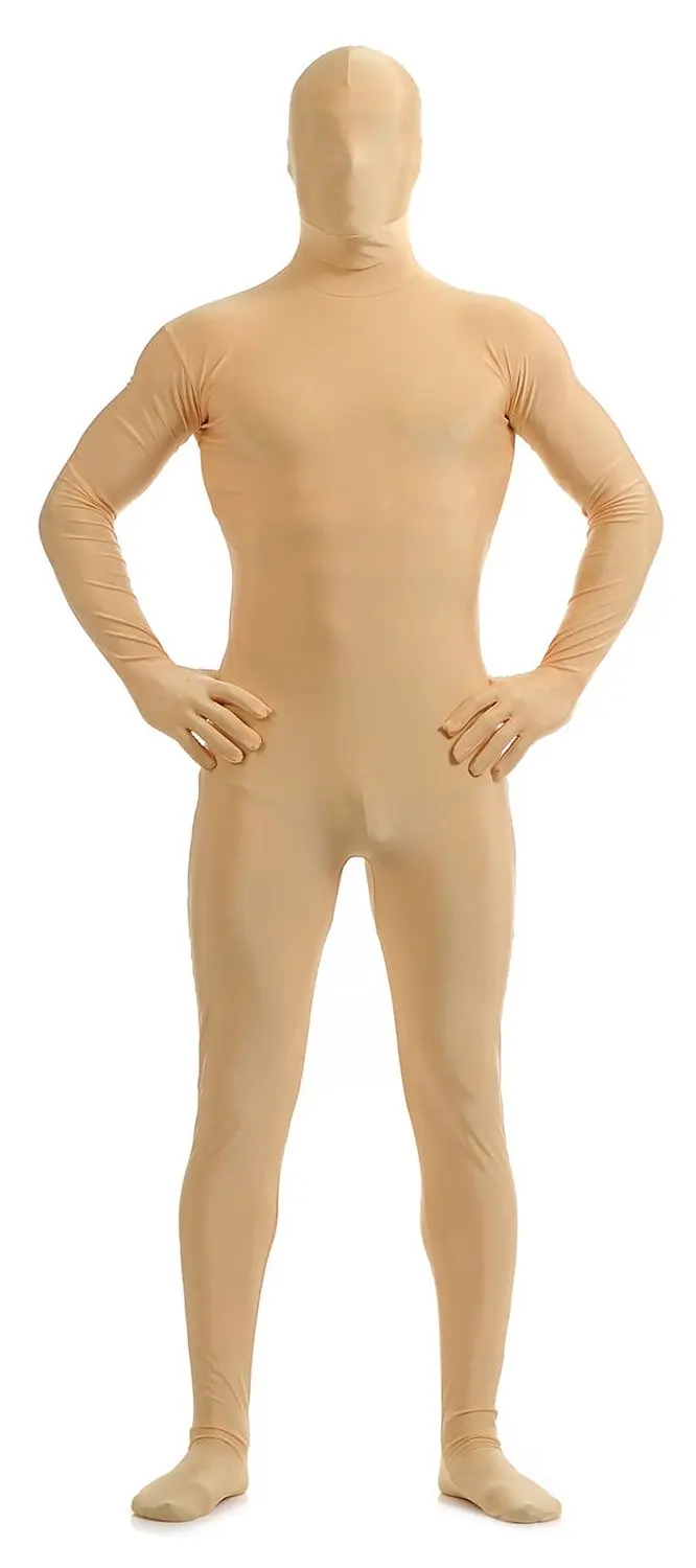 Черный костюм Zentai для мужчин и детей боди с капюшоном из лайкры маской комбинезон