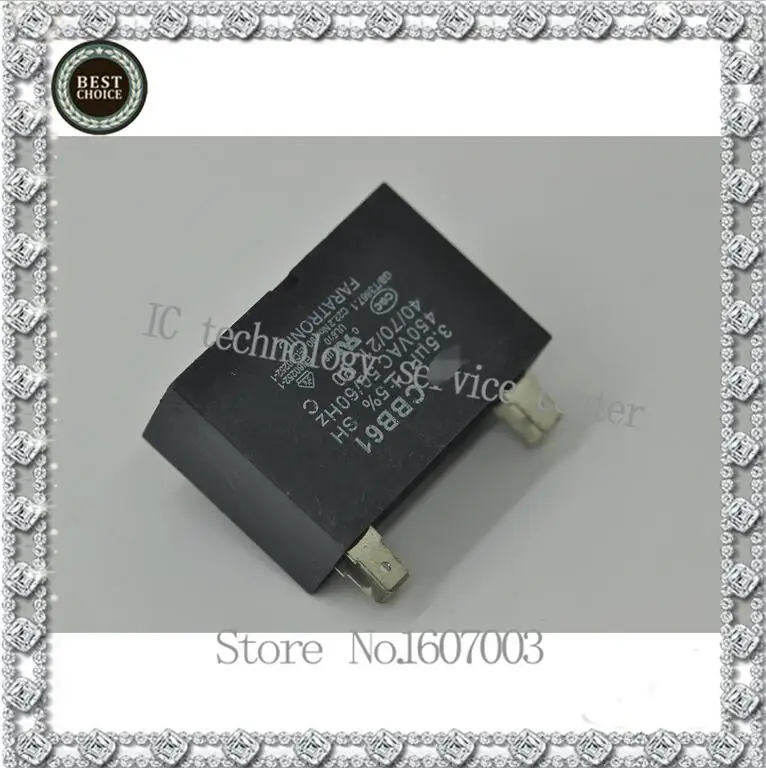 

CBB61 fan motor single blade start capacitor 450V 4UF/5/6/8/10/12UF two 2 feet 4 pieces of feet 5PCS