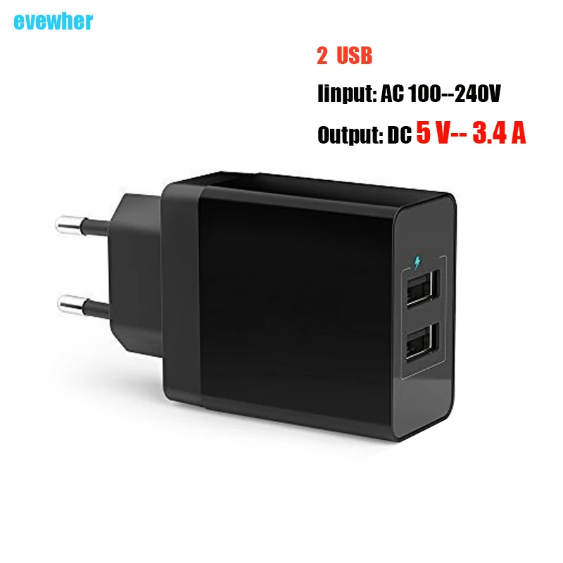Универсальный двойной Порты USB AC стены перемещения Зарядное устройство для Samsung S7