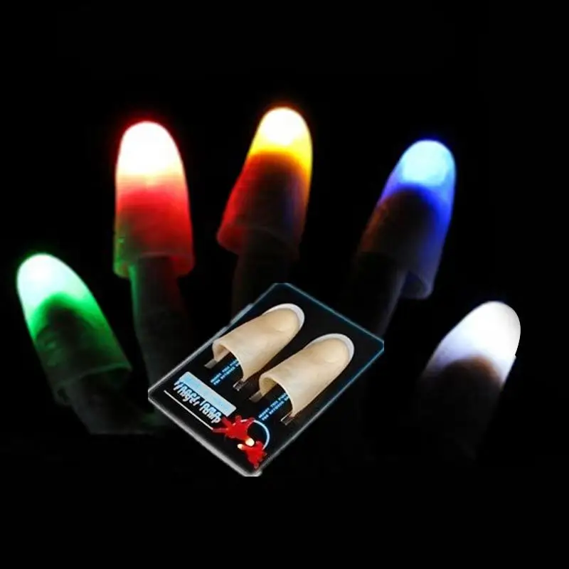 Lumi вечерние Y 1 pair Creative Magic Thumb tiсветодио дный p LED Night Light Magic Trick Finger Lights для танцевальной вечеринки реквизит-синий/зеленый/красный свет