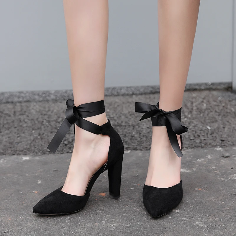 high heel pumps with straps