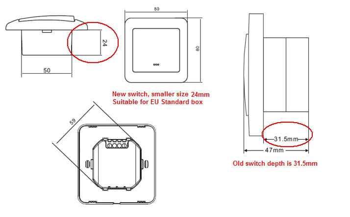 Беспроводной Zwave TZ36D z-wave вкл/выкл настенный модуль переключатель, европейский стандарт, RF контролируемый