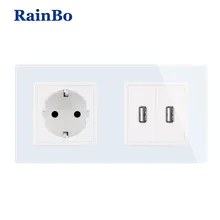 Wall Socket euro Standard Power Socket USB Outlet White Glass Panel AC Wall Power smart outlet Socket Free Shipping kisuns Wall Socket euro Standard Power Socket USB Outlet White Glass Panel AC Wall Power smart outlet Socket Free Shipping kisuns