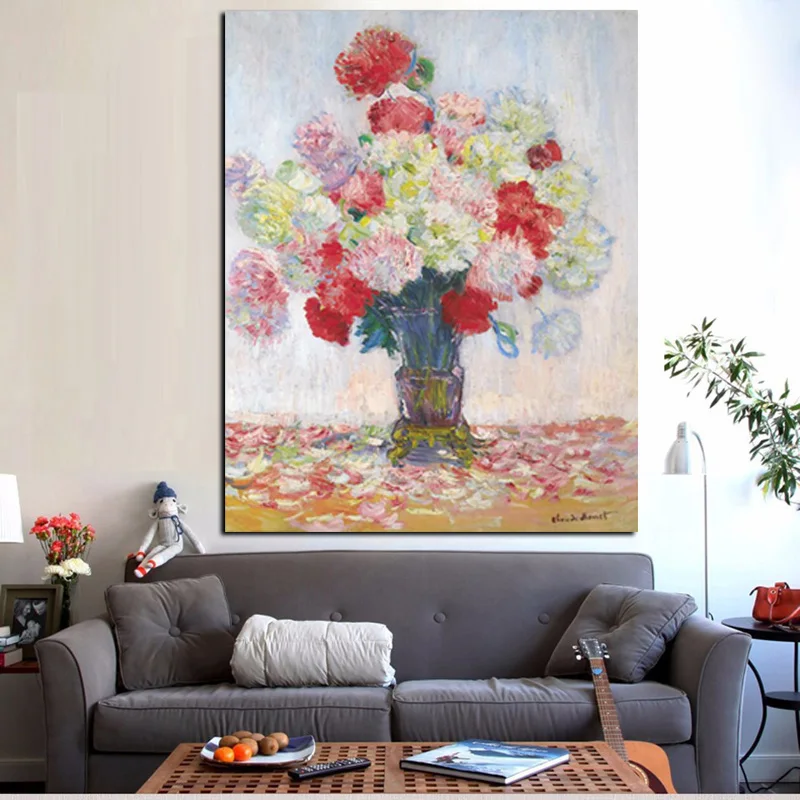 HD Print Abstrat Red Flower in Vase Oil Painting on Canvas Pop Art Poster Modern Wall Picture For Living Room Sofa Cuadros Decor (3)