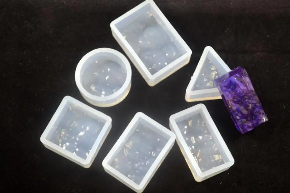 

6pcs/lot round square epoxy Waterlines Shaped Pendant Mold DIY Silicone Resin Casting Jewelry Mould Craft Tools findings