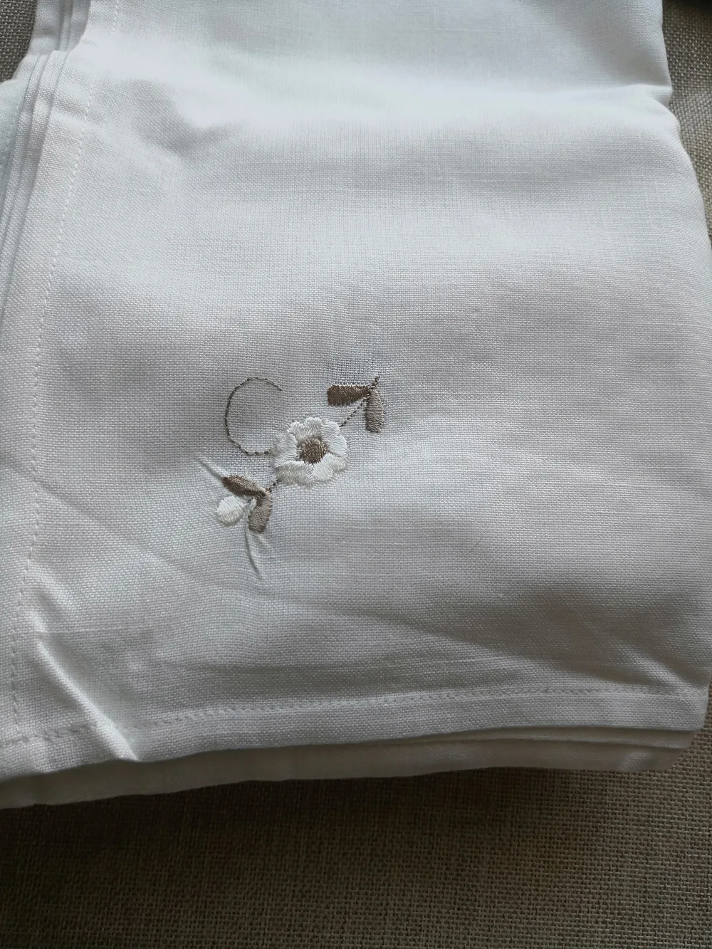 

Wholesale lot White Flower Cotton Napkin Set With Hand Crochet frill 40*40cm