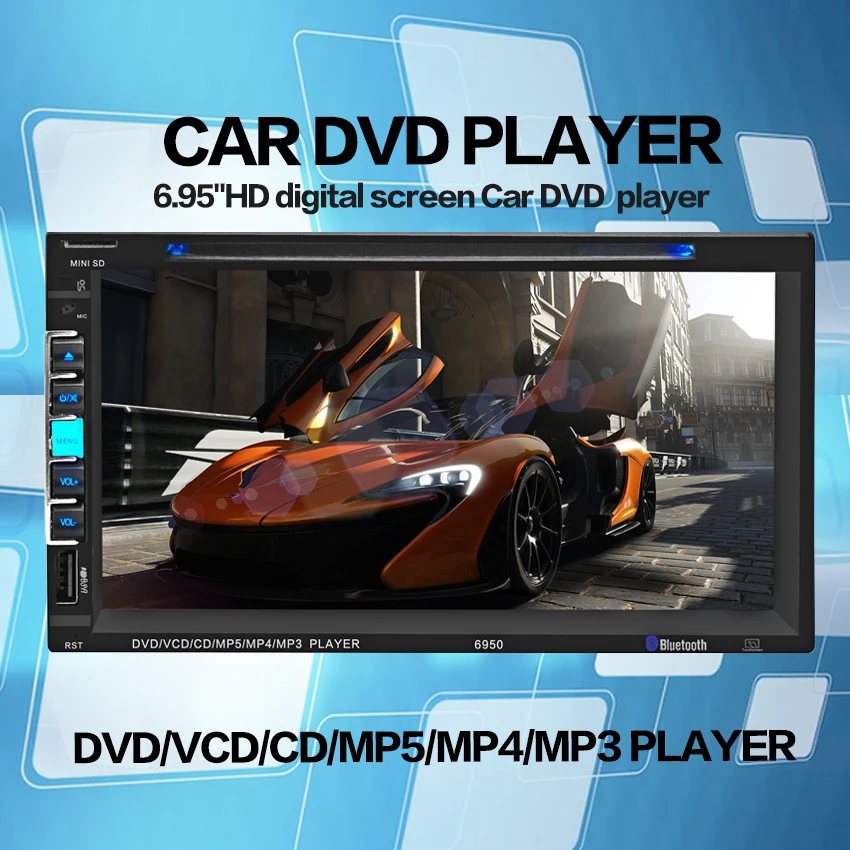 

Car DVD Player Stereo Bluetooth Auto Radio Double Din Car-DVD In-dash Stereo Video
