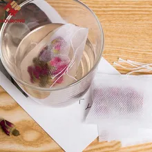 Высокое качество 100 шт./лот чай в пакетиках строка исцелить печать фильтр бумажный пакетик 5,9x8 см для травы рассыпной чай фильтры для заварки