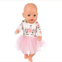 Лидер продаж Кукла Одежда для новорожденных Fit 18 дюймов 40-43 см Единорог Платье кукольная одежда для малышей подарок на день рождения на