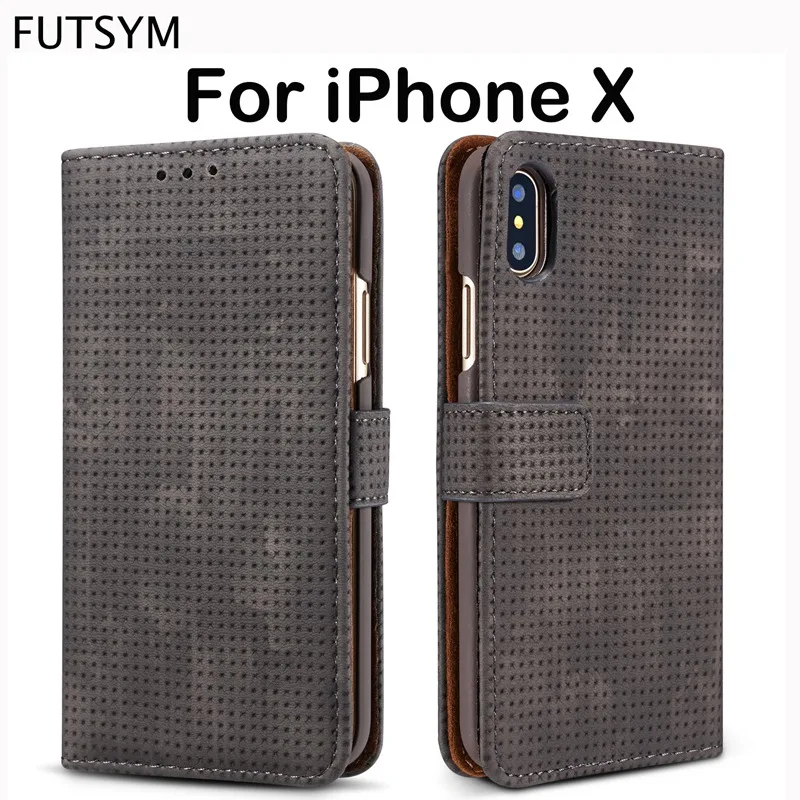 Flip Wallet Cover for iPhone X Case Leather Magnetic Luxury Ultra Thin Cover Card Holder Original Funda 360 Protection for Women
