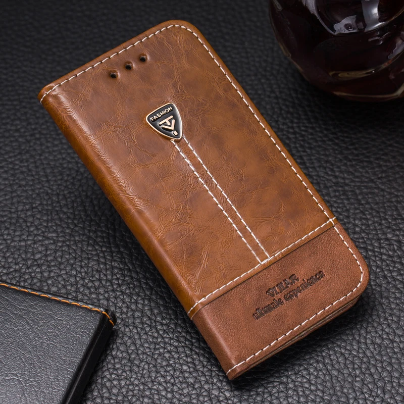 

VIJIAR New Tailor precise Built-in magnet wallet phone back cover flip wallet leather 5.0'For nokia lumia 640 case